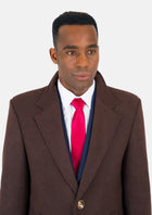 Brown Wool Classic Overcoat - SARTORO993