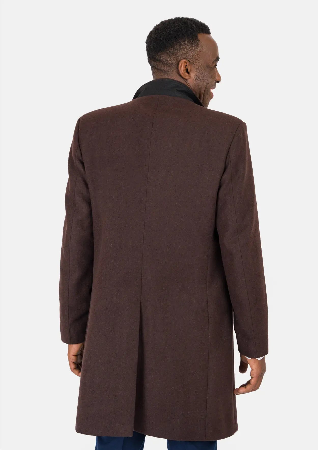 Brown Wool Classic Overcoat - SARTORO