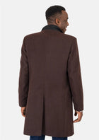 Brown Wool Classic Overcoat - SARTORO343