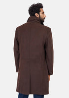 Brown Wool Signature Peacoat - SARTORO520
