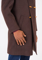 Brown Wool Signature Peacoat - SARTORO677