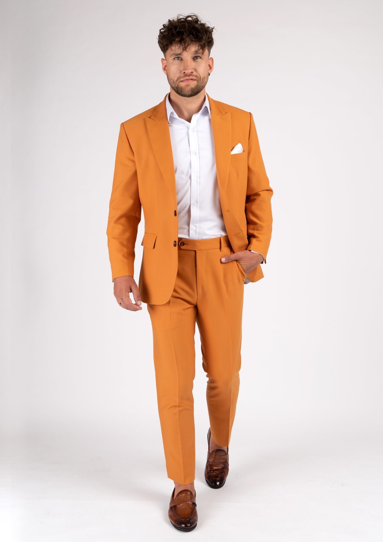 Bryant Baby Mustard Stretch Suit - SARTORO