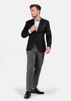 Bryant Black Sharkskin Jacket - SARTORO952