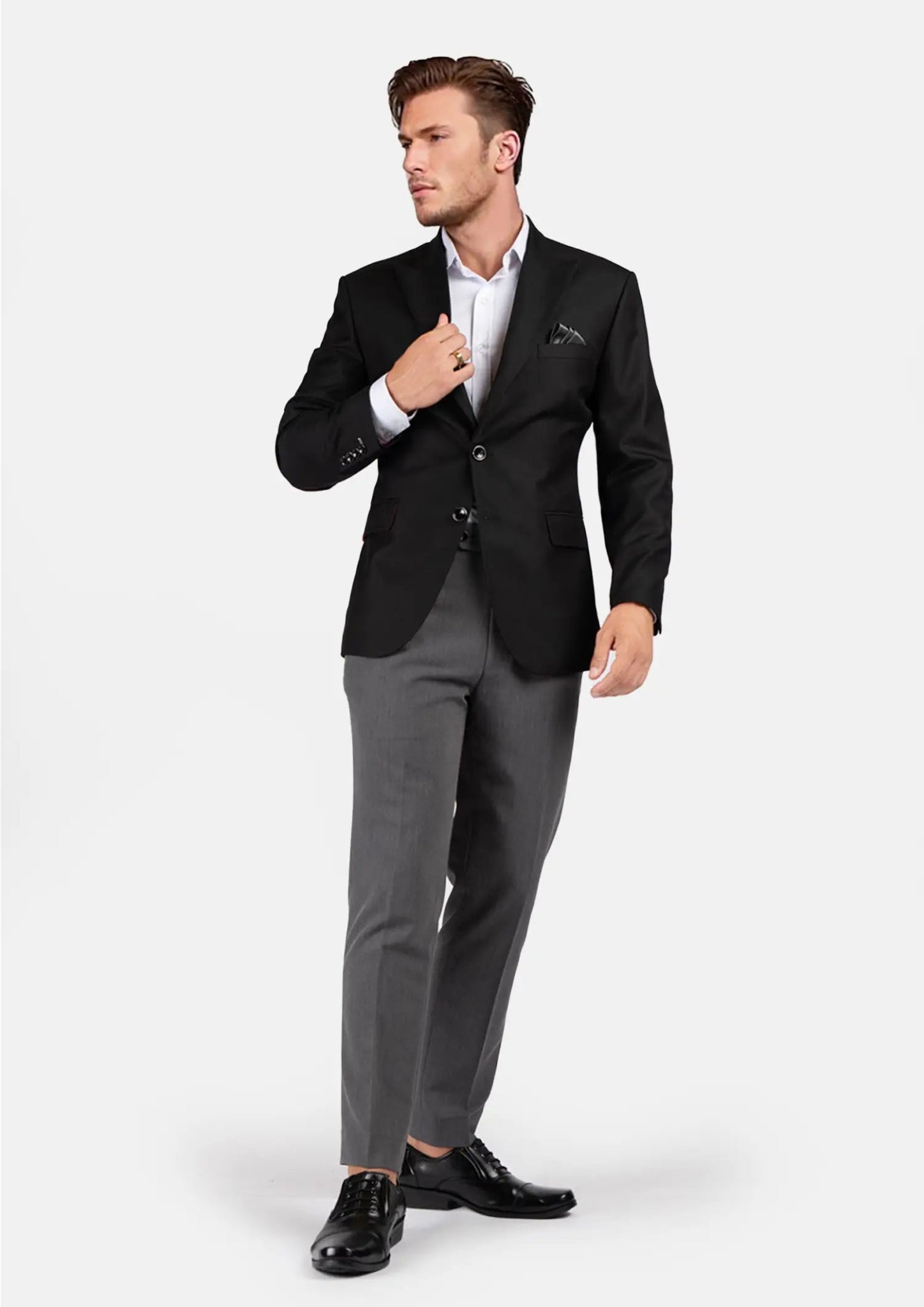 Bryant Black Sharkskin Jacket - SARTORO