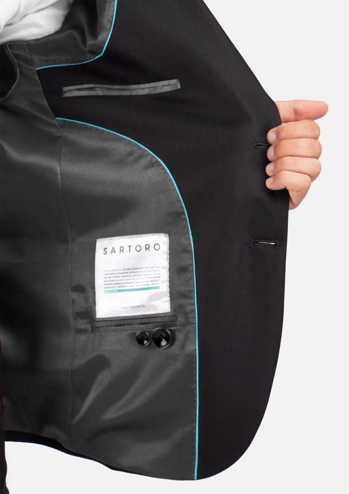 Bryant Black Sharkskin Jacket - SARTORO
