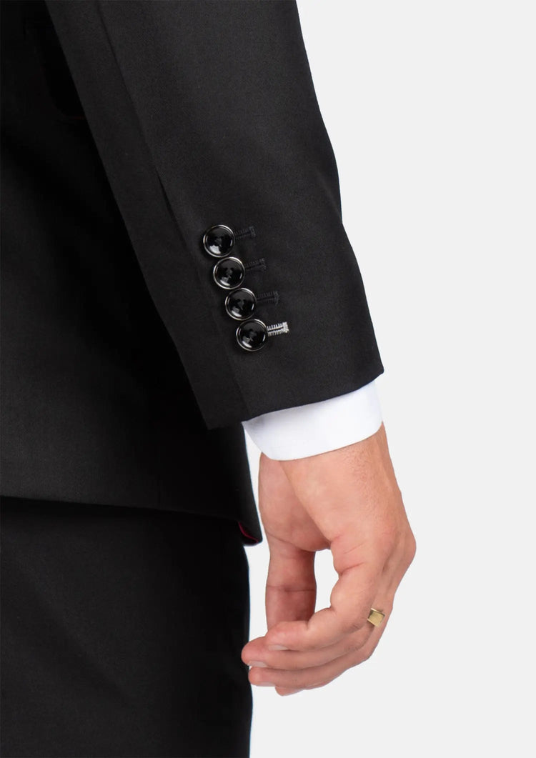Bryant Black Sharkskin Jacket - SARTORO801