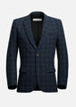 Bryant Charcoal Blue Check Flannel Jacket - SARTORO