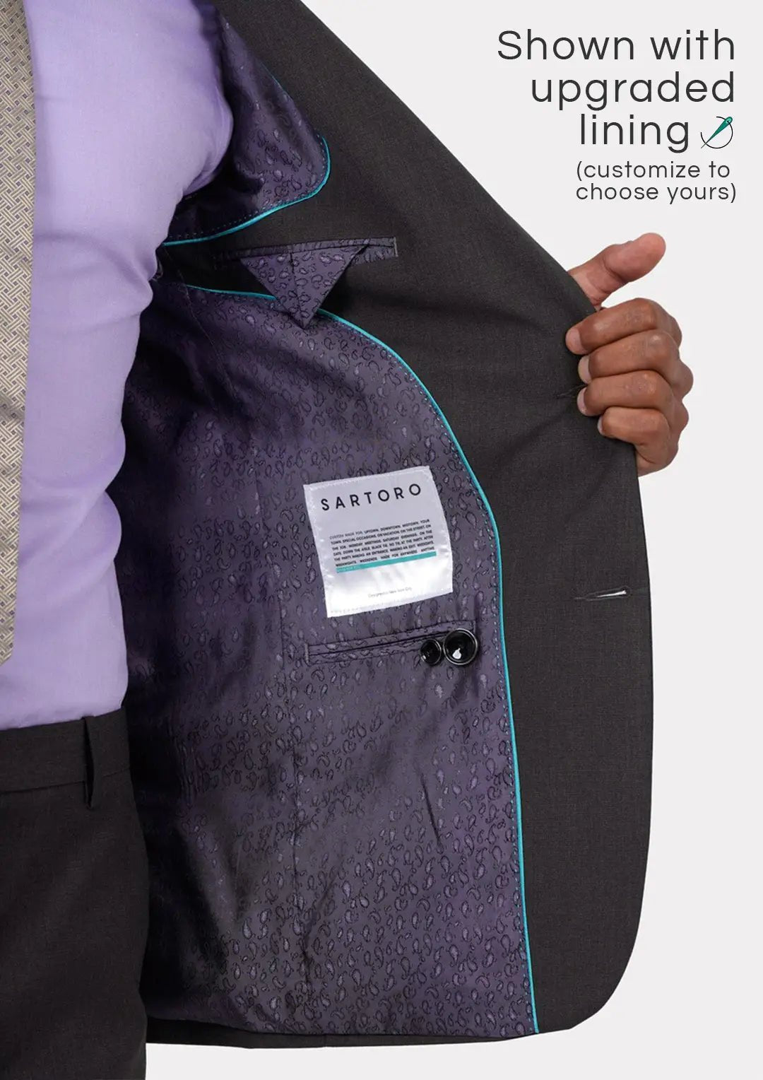 Bryant Charcoal Crosshatch Jacket - SARTORO