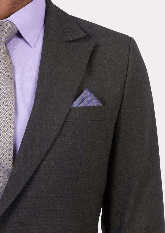 Bryant Charcoal Crosshatch Suit - SARTORO460
