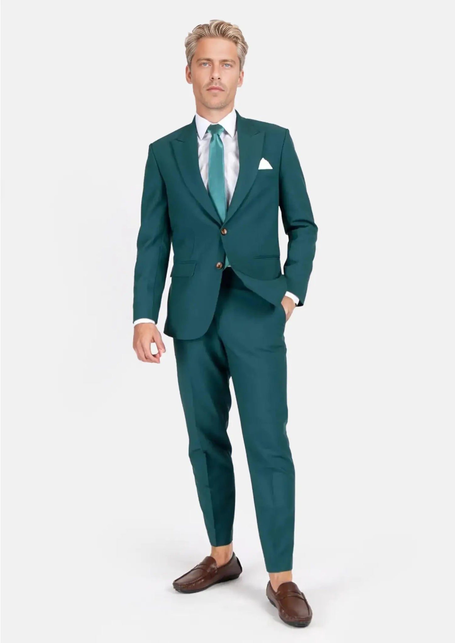 Bryant Diamantia Teal Stretch Suit - SARTORO