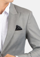 Bryant Light Grey Twill Jacket - SARTORO197