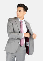 Bryant Light Grey Twill Suit - SARTORO565