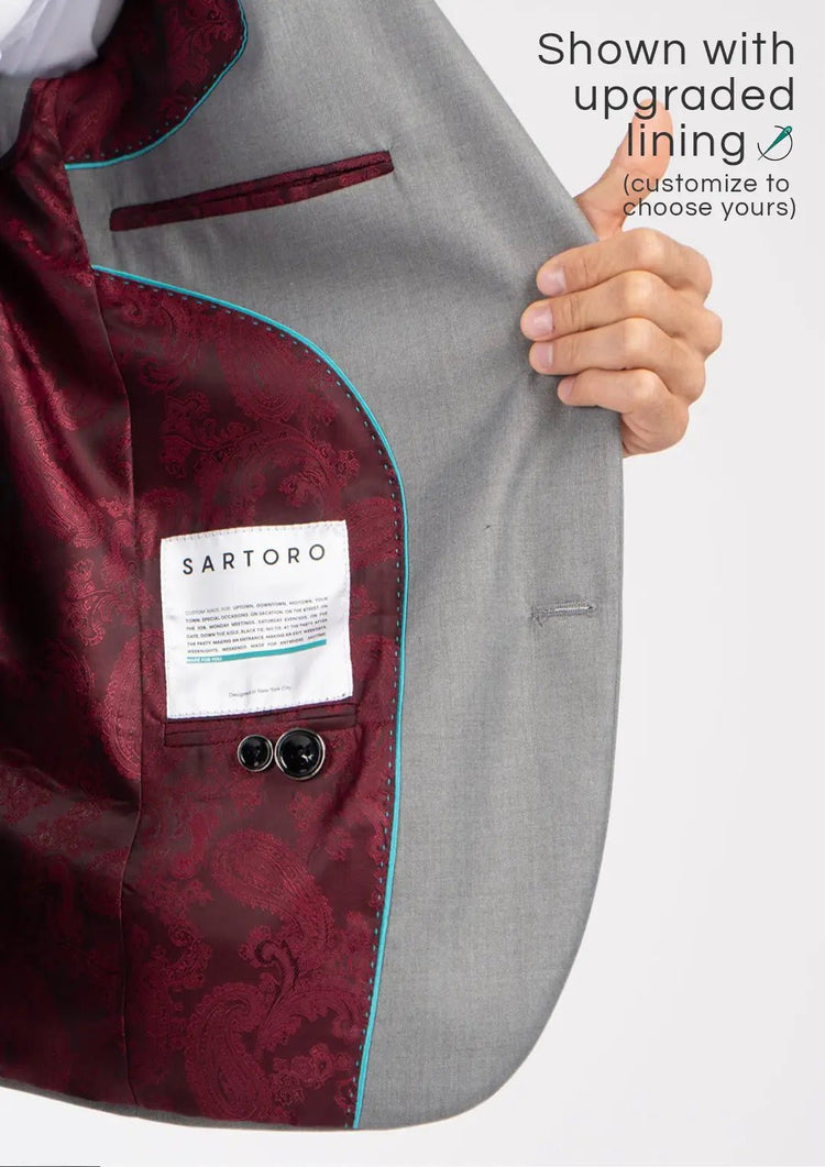 Bryant Light Grey Twill Suit - SARTORO746