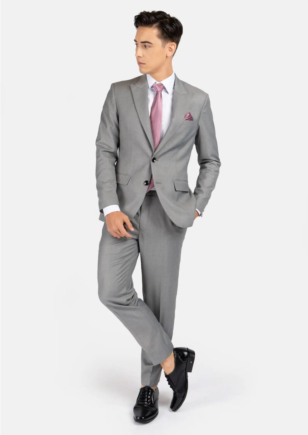 Bryant Light Grey Twill Suit - SARTORO