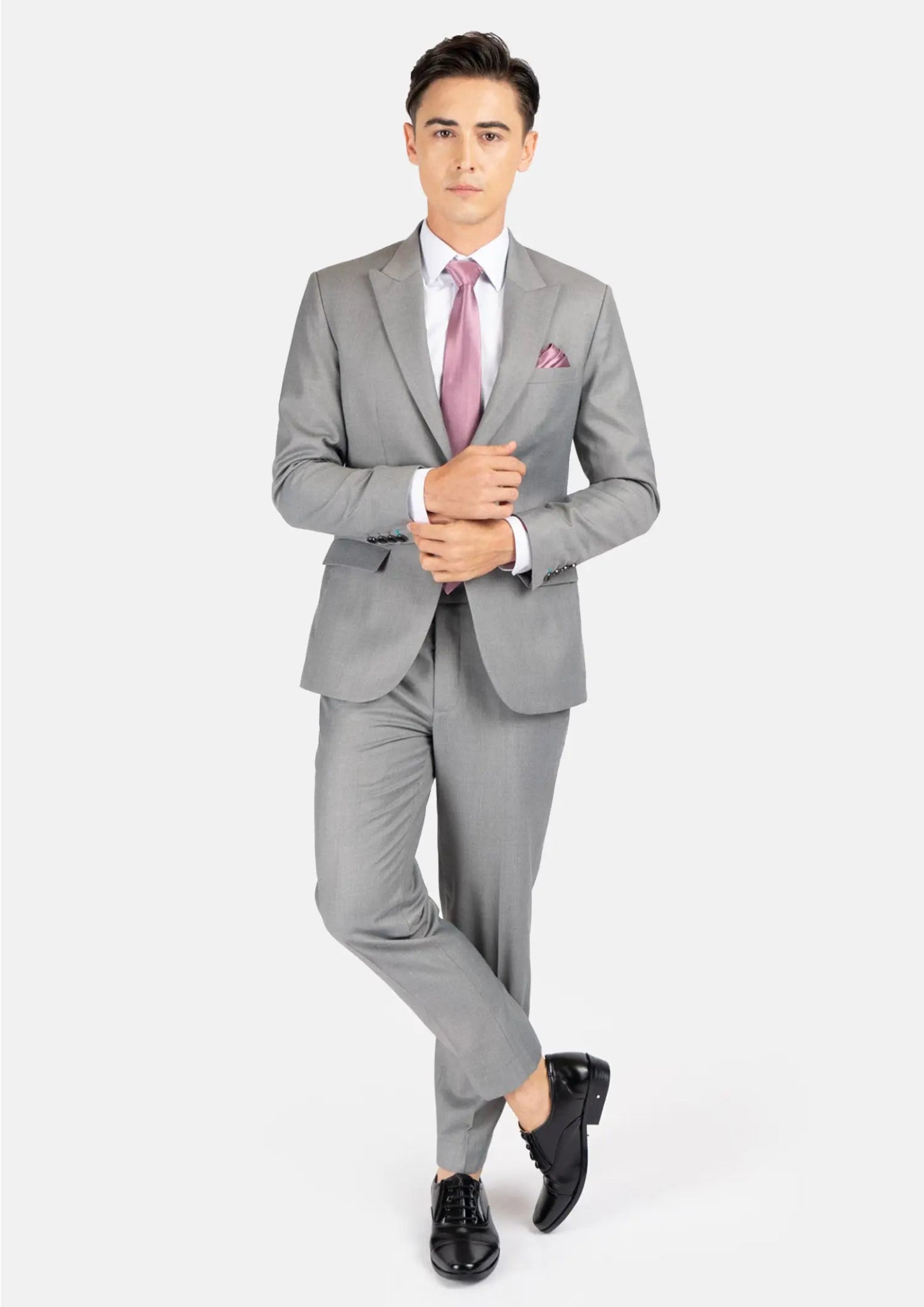 Bryant Light Grey Twill Suit - SARTORO