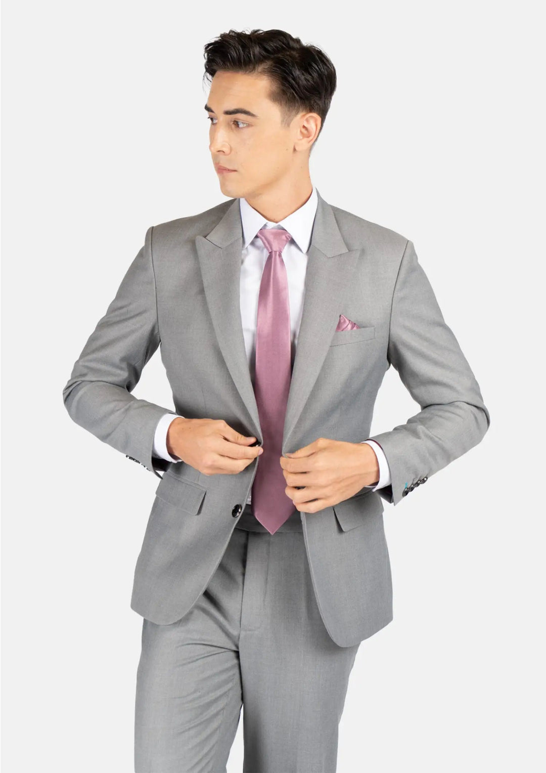 Bryant Light Grey Twill Suit - SARTORO