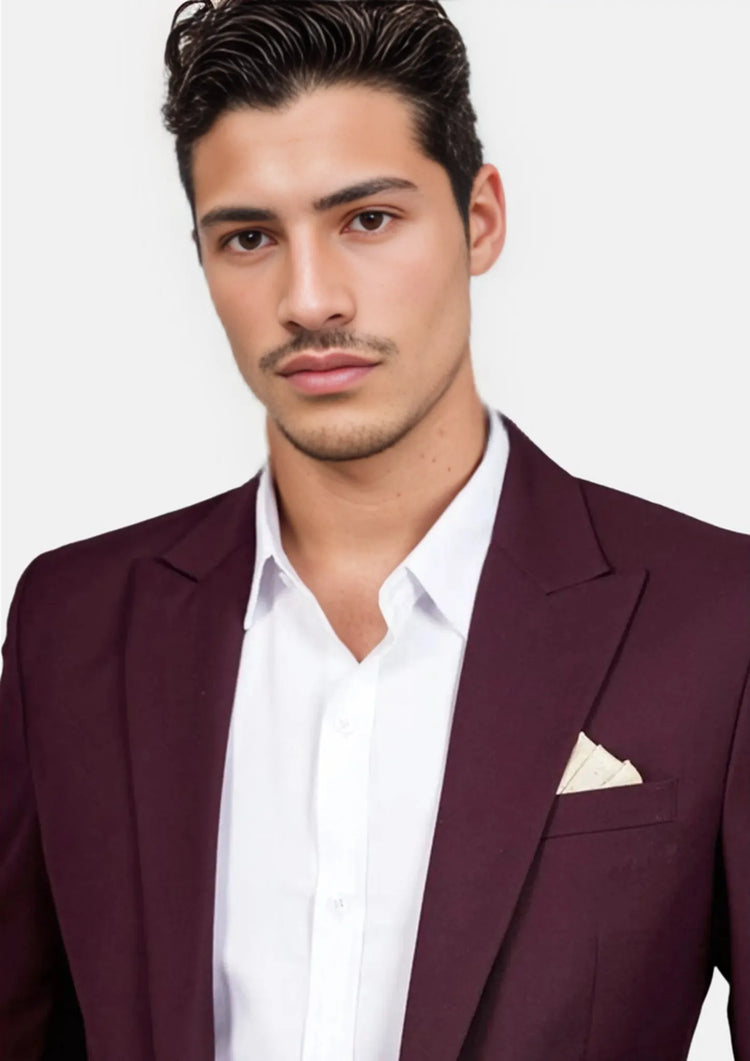 Bryant Mulberry Twill Suit - SARTORO944