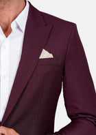 Bryant Mulberry Twill Suit - SARTORO133