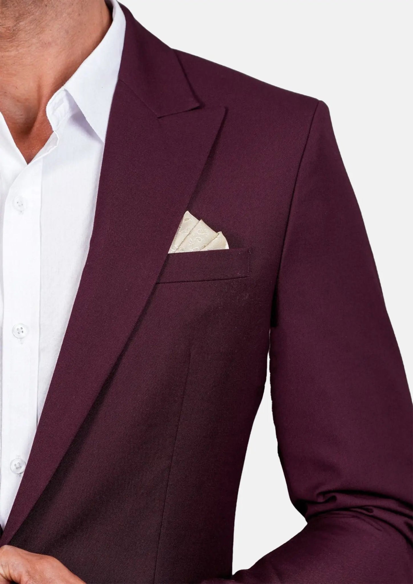 Bryant Mulberry Twill Suit - SARTORO
