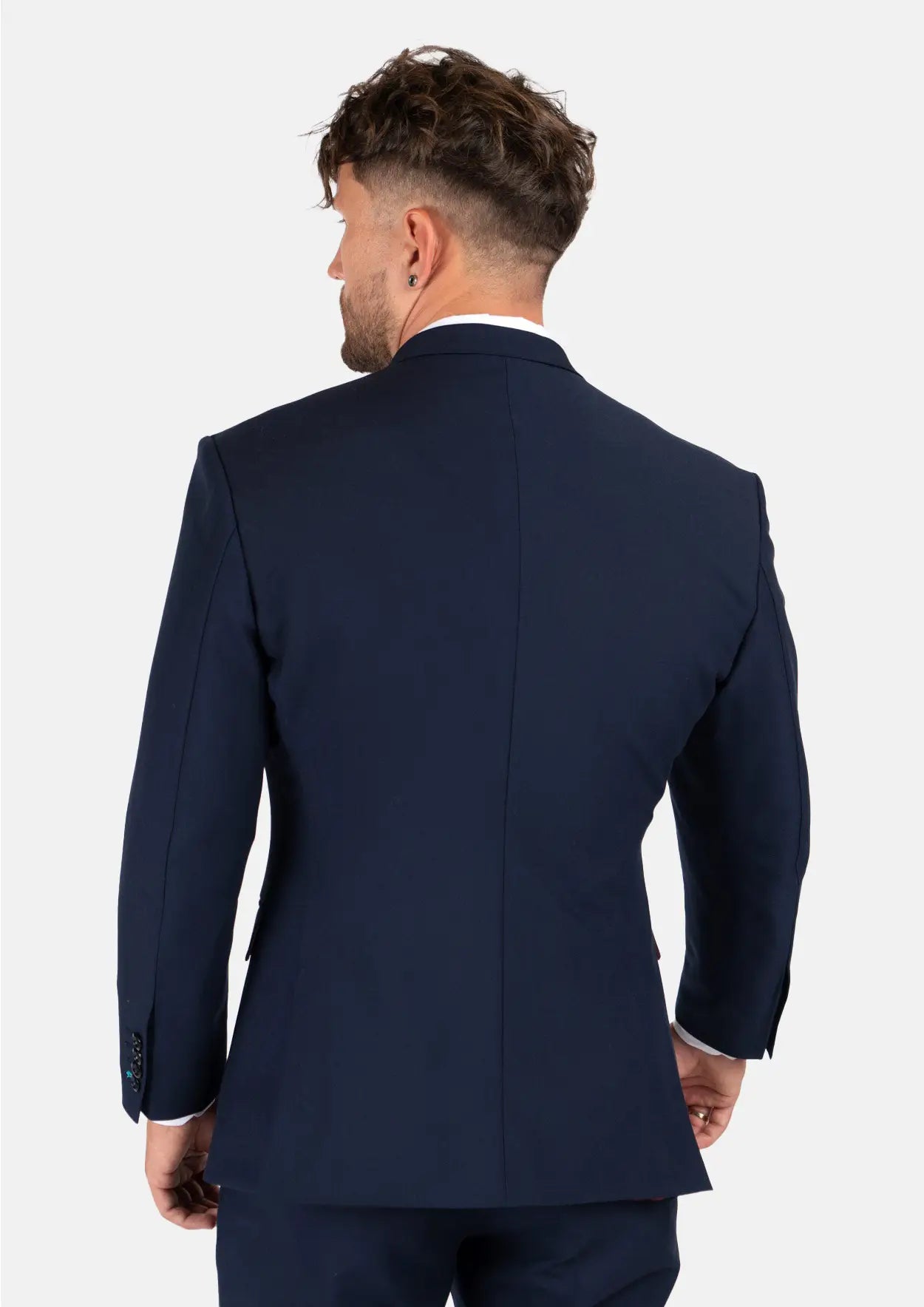 Bryant Navy Blue Stretch Jacket - SARTORO