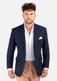 Bryant Navy Blue Stretch Jacket - SARTORO