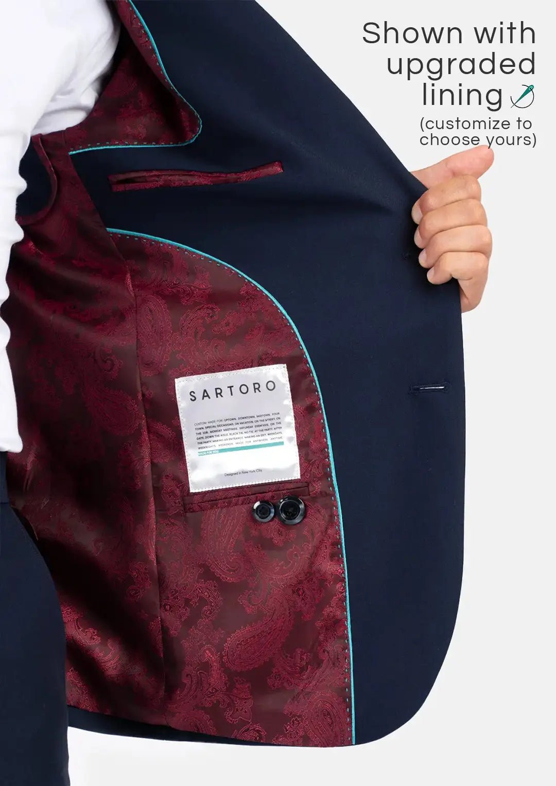 Bryant Navy Blue Stretch Suit SARTORO - Main Image