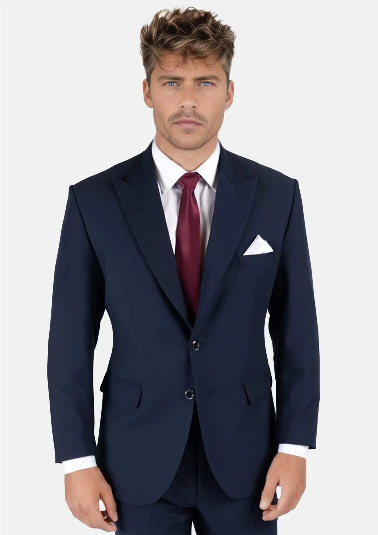 Bryant Navy Blue Stretch Suit - SARTORO