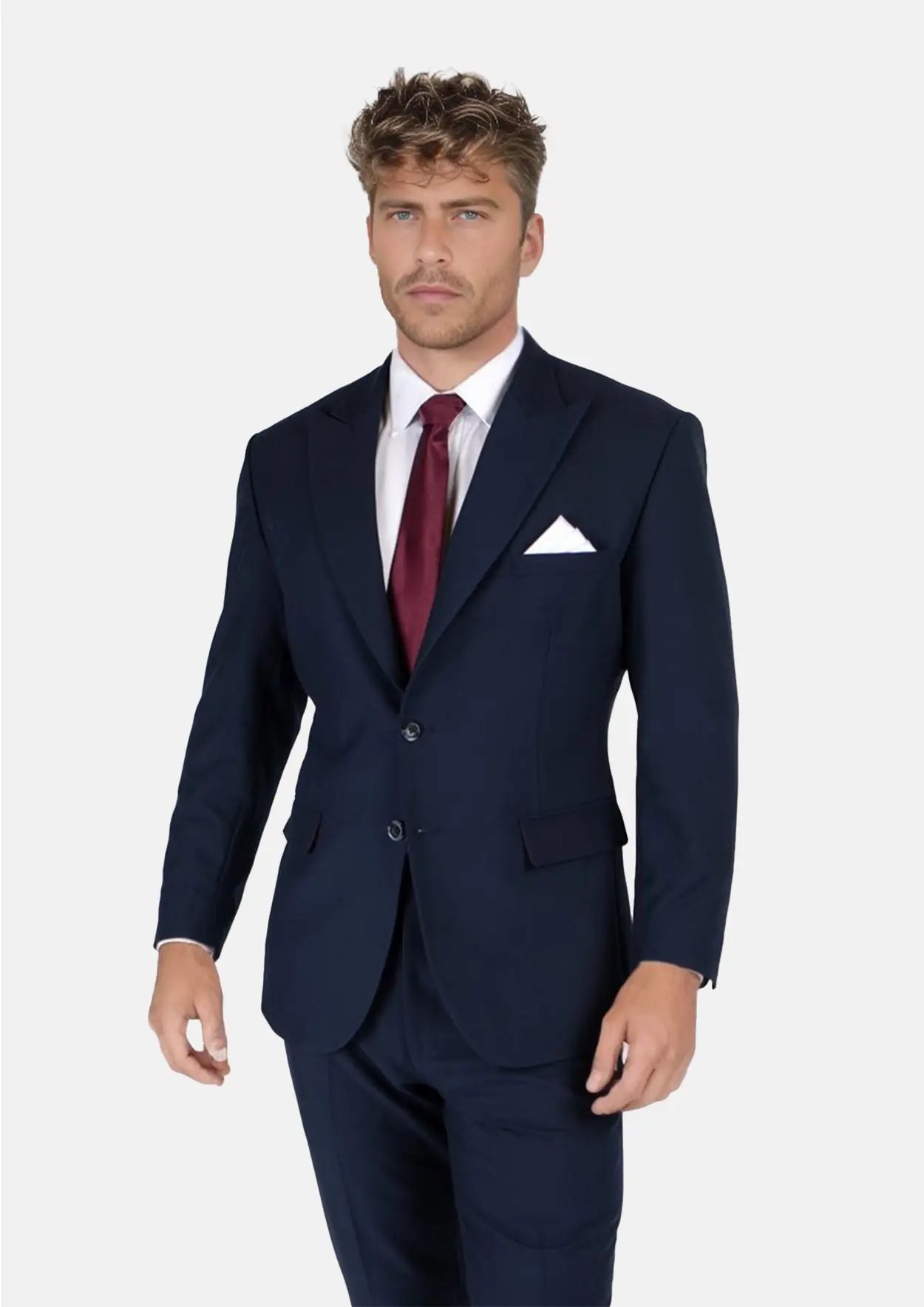 Bryant Navy Blue Stretch Suit - SARTORO