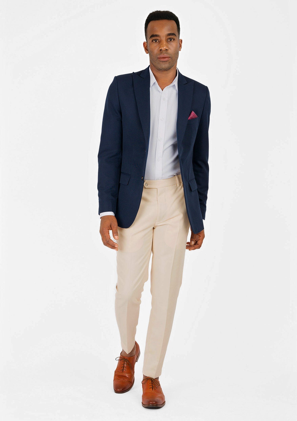 Bryant Navy Cotton Jacket - SARTORO