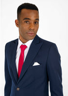 Bryant Navy Cotton Jacket - SARTORO114
