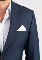 Bryant Navy Sharkskin Jacket - SARTORO433