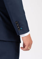 Bryant Navy Sharkskin Jacket - SARTORO756