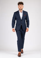 Bryant Navy Sharkskin Suit - SARTORO752