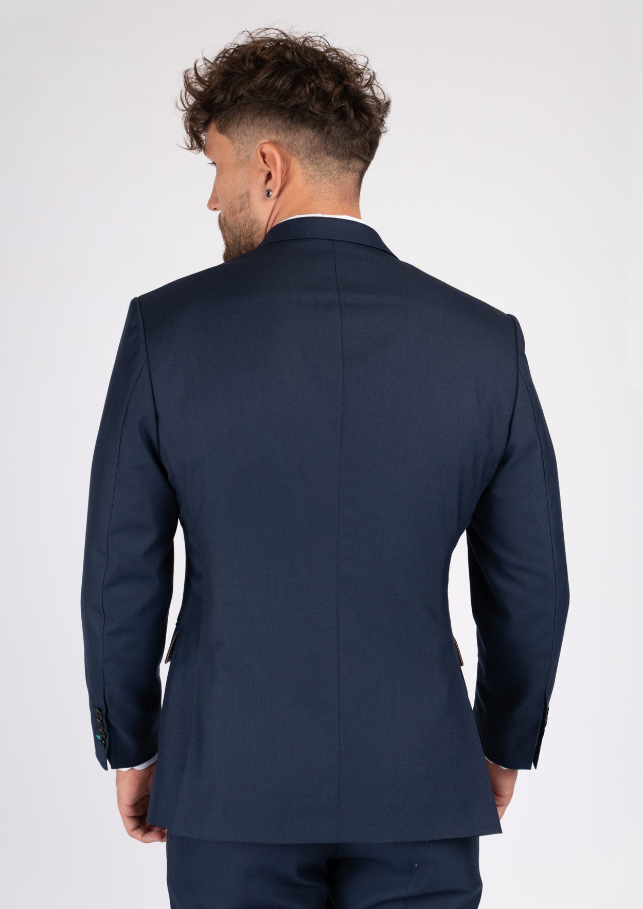 Bryant Navy Sharkskin Suit - SARTORO