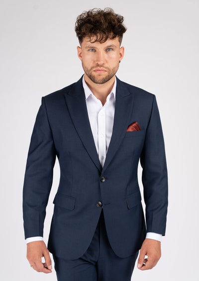 Bryant Navy Sharkskin Suit - SARTORO