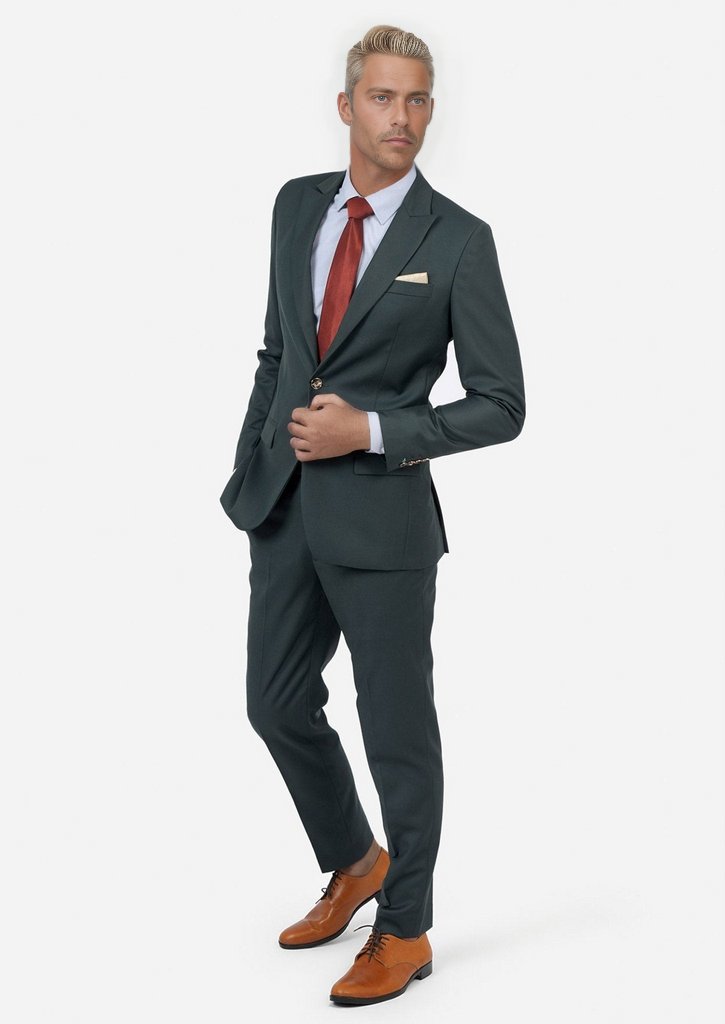 Bryant Vintage Green Twill Suit - SARTORO