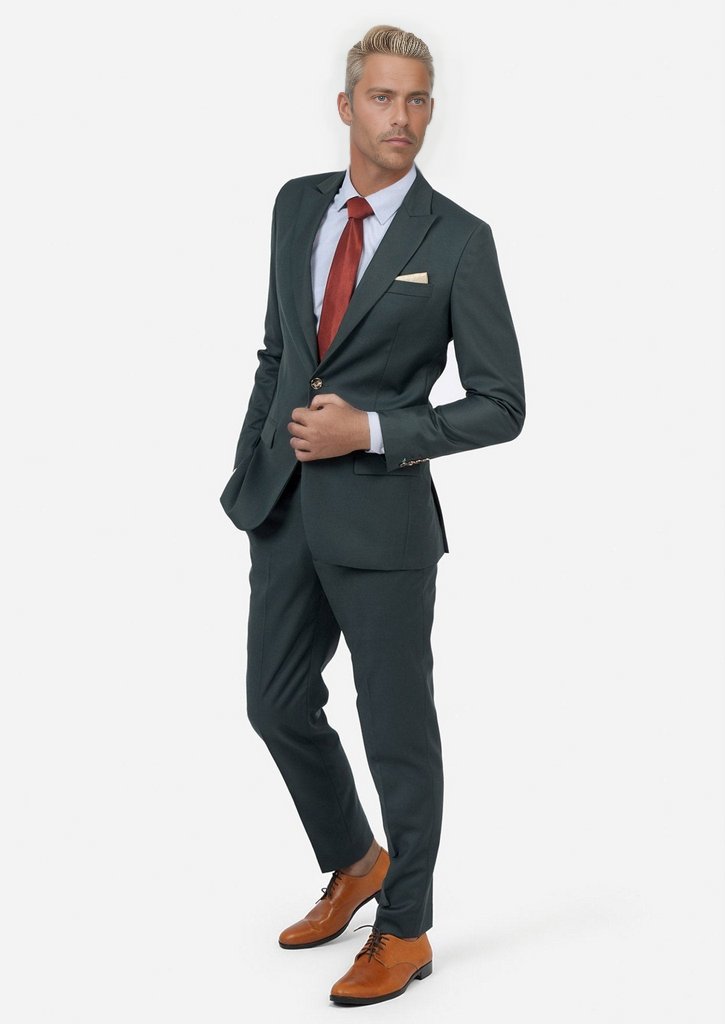 Bryant Vintage Green Twill Suit - SARTORO