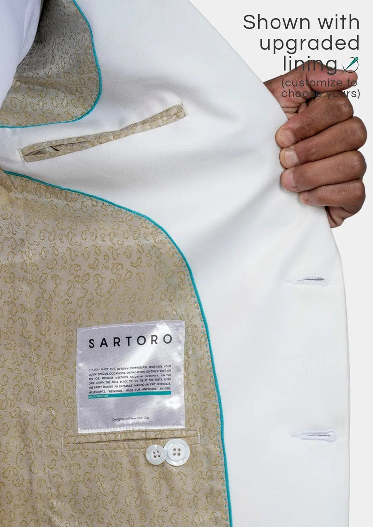 Bryant White Twill Jacket - SARTORO461