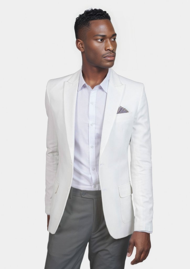 Bryant White Twill Jacket - SARTORO