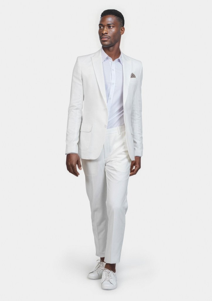 Bryant White Twill Suit - SARTORO