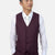Burgundy Sharkskin Vest - SARTORO