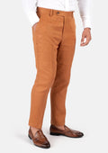 Burnt Orange Linen Pants - SARTORO