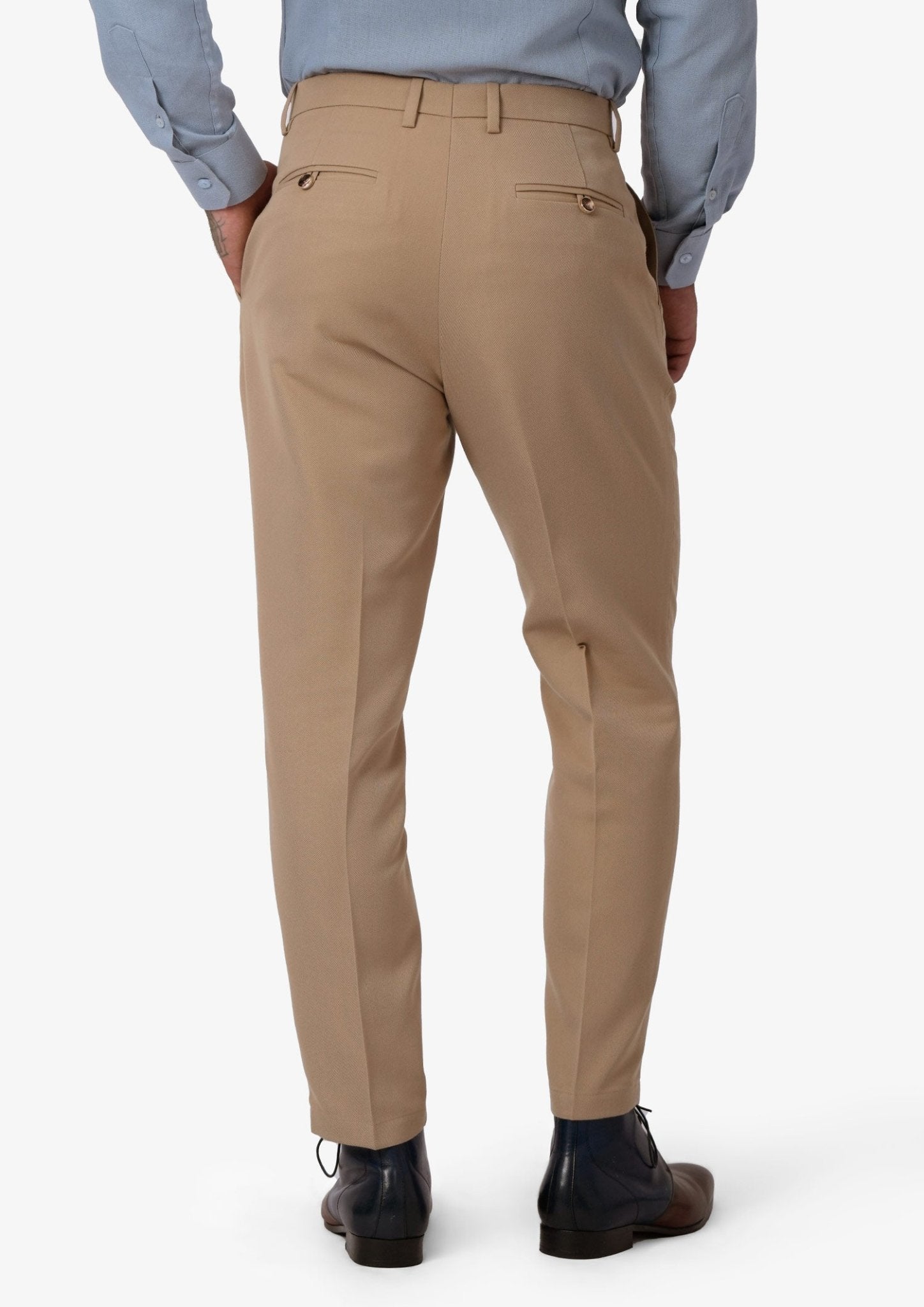 Camel Cotton Chino Pants - SARTORO