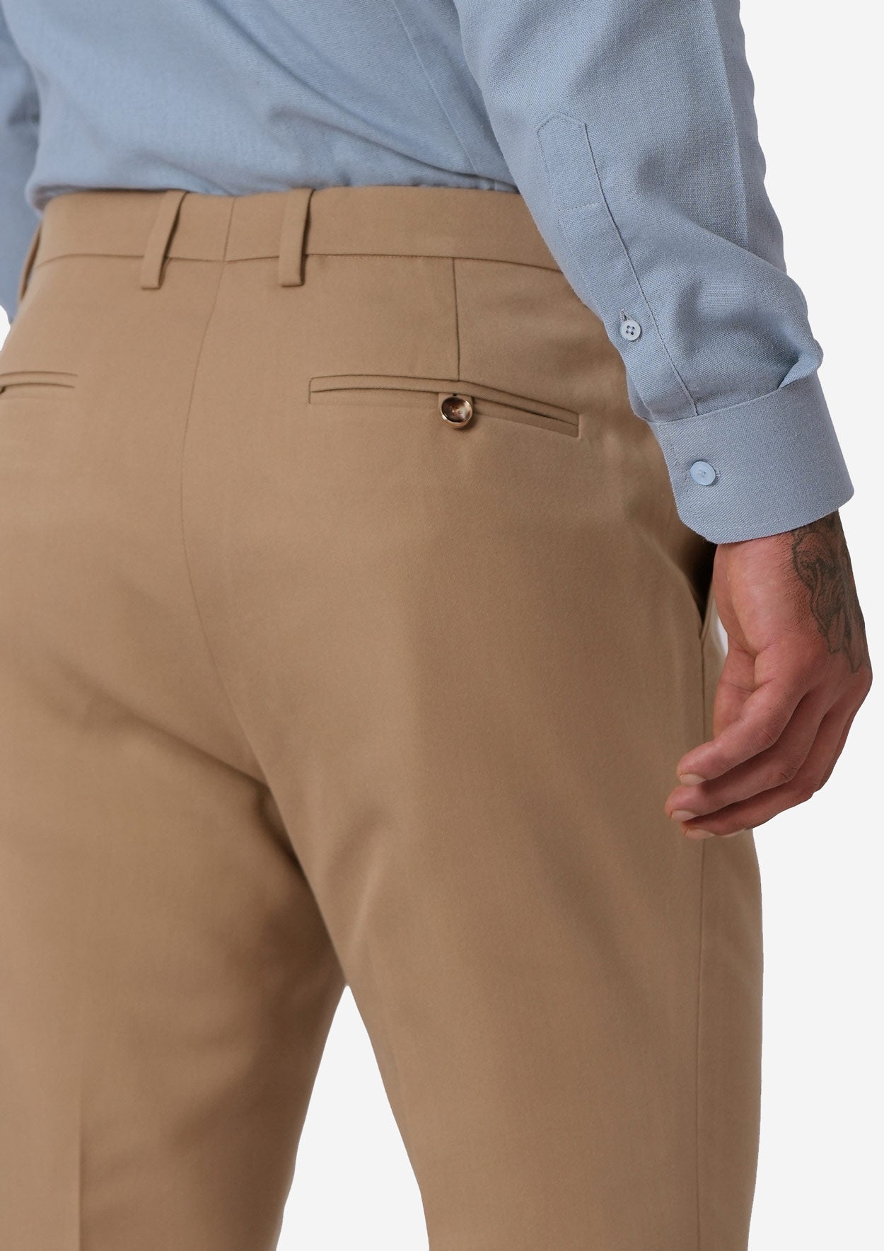 Camel Cotton Chino Pants - SARTORO