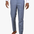 Carolina Blue Windowpane Pants - SARTORO