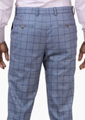 Carolina Blue Windowpane Pants - SARTORO