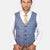 Carolina Blue Windowpane Vest - SARTORO