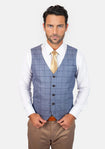 Carolina Blue Windowpane Vest