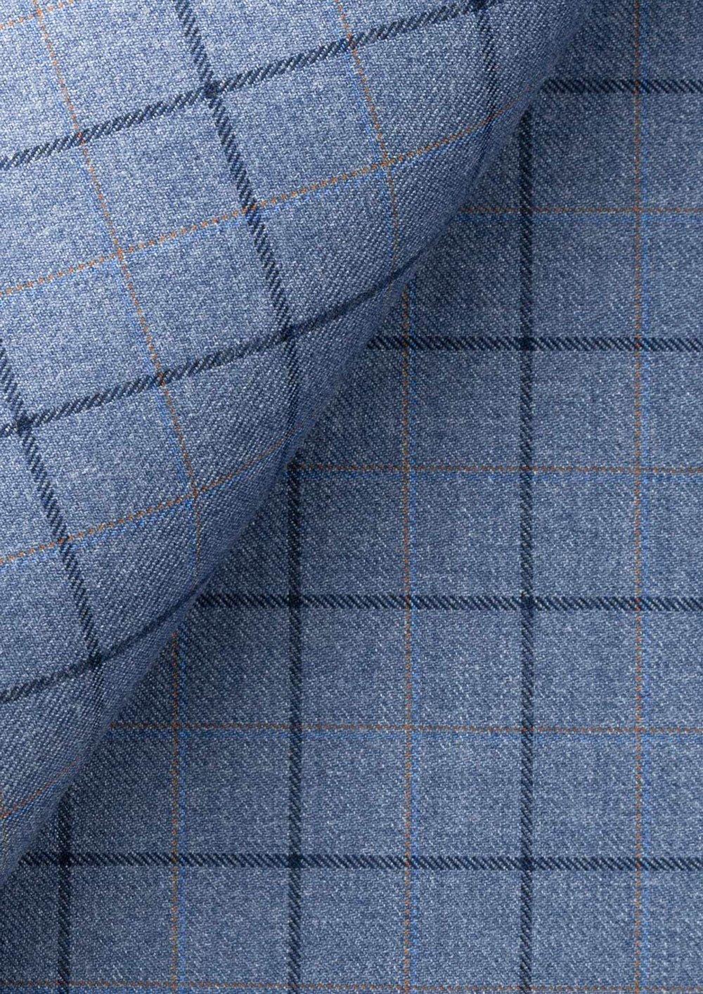 Carolina Blue Windowpane Vest - SARTORO