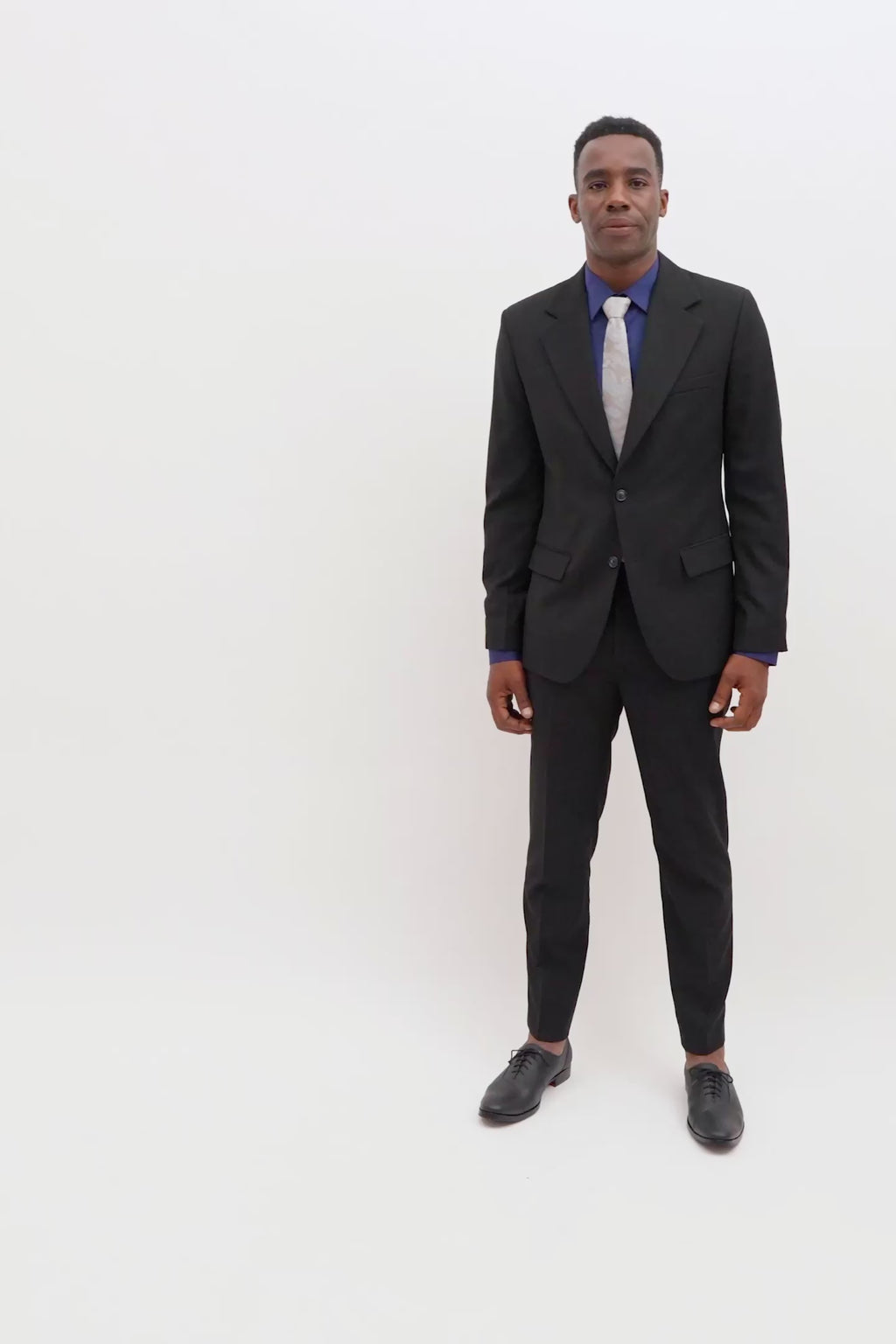 Ellis Black Crosshatch Suit